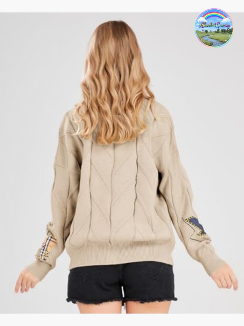 Cable Knit V-Neck Button Down Cardigan Sweater Coat - Picture 3 of 7